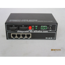 Outdoor fiber media converter 2 fiber 4 RJ454 ports , 10/100Base -TX to 100Base - FX media converter
